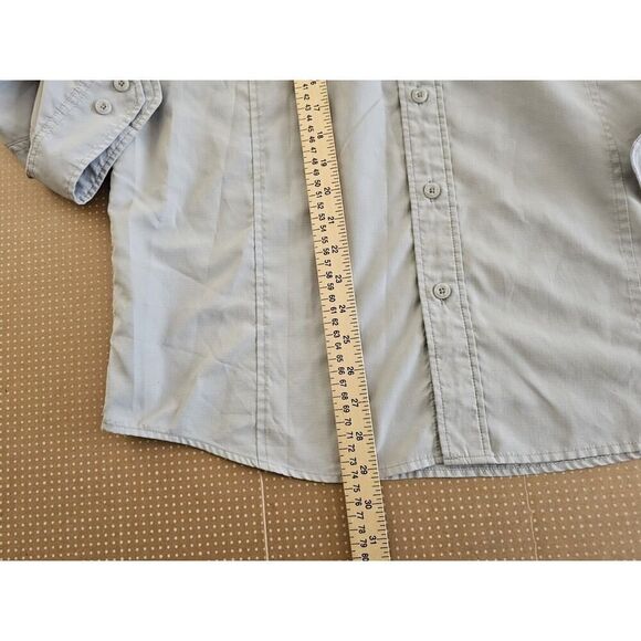 Dri Duck Shirt Mens Medium Gray Long Sleeves Hunting Fishing Fisher Fish Fly - Picture 8 of 11
